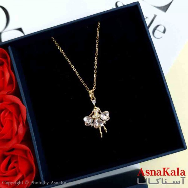 گردنبند طلایی دخترانه استیل با طول 45 سانتی متر کد GNB161990W