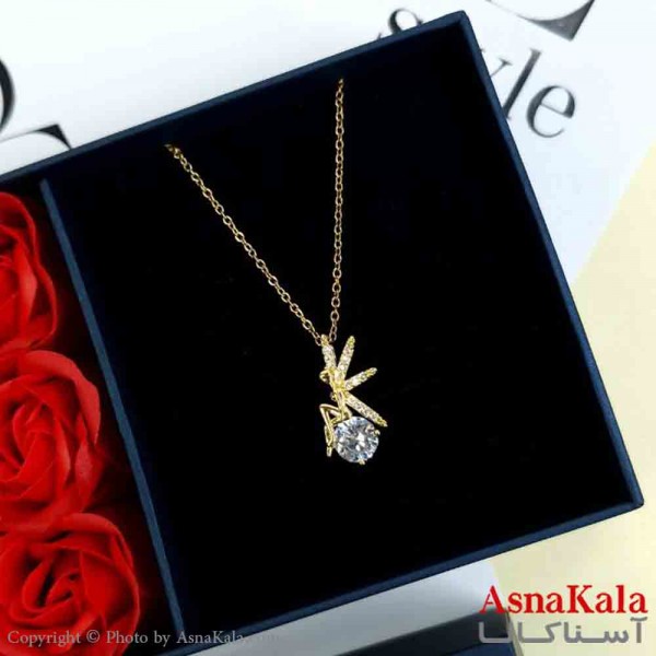 گردنبند فرشته طلایی دخترانه استیل با طول 45 سانتی متر کد GNB162000W