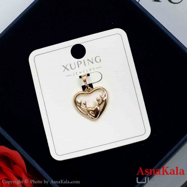آویز قلب ژوپینگ دخترانه رنگ طلایی کد GNB162026W