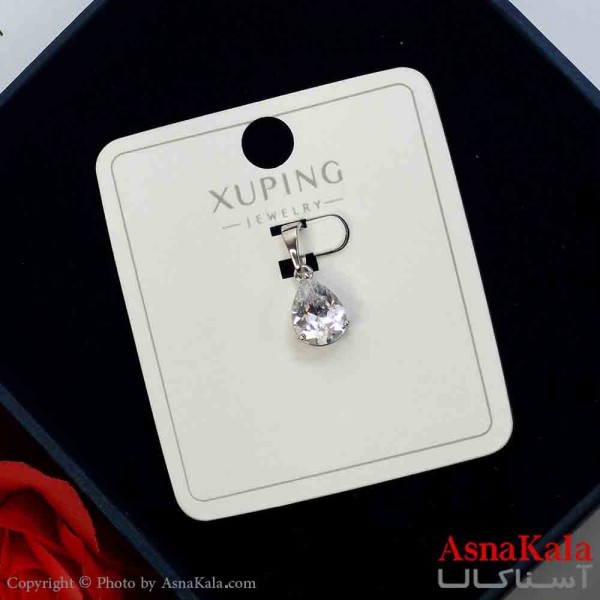 آویز ژوپینگ دخترانه نگیندار رنگ نقره ای کد GNB162028W