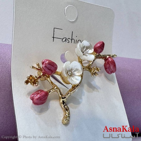 سنجاق سینه زنانه مدل گل کد HAIR131040W