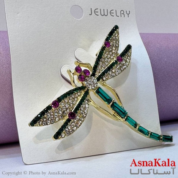 سنجاق سینه زنانه مدل سنجاقک کد HAIR131044W