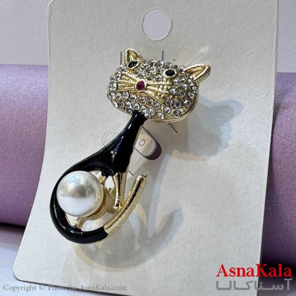 سنجاق سینه زنانه مدل گربه کد HAIR131050W