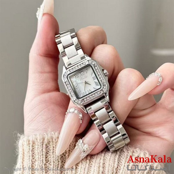 ساعت زنانه اسکاتی شیشه سافایر ضدحساسیت بند استیل الماسی  کد WTCH11403W