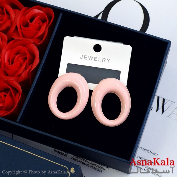 گوشواره میناکاری فشن رنگ طلایی کد GSH152042W