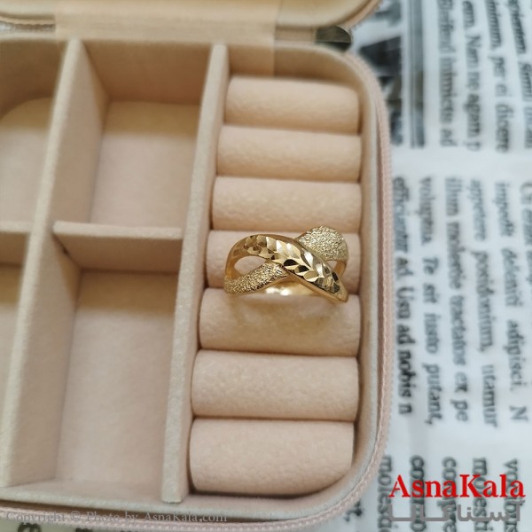 انگشتر زنانه تراش طلاروس رنگ ثابت طلایی ANG19912W