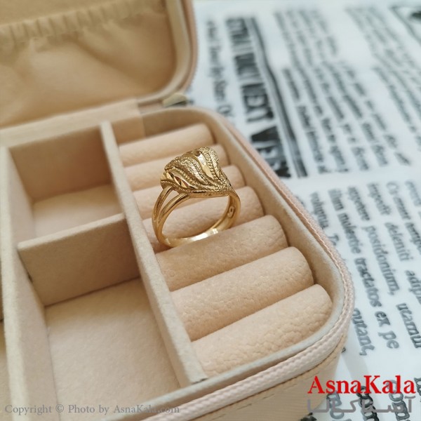 انگشتر زنانه تراش طلاروس رنگ ثابت طلایی ANG19913W