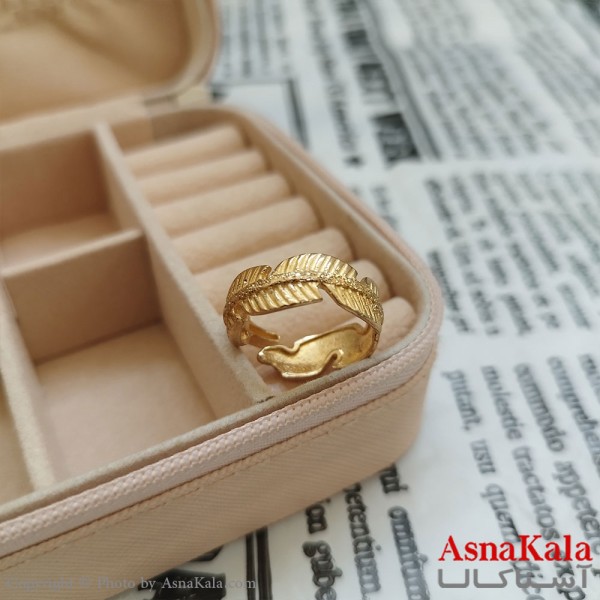 انگشتر زنانه تراش طلاروس رنگ ثابت طلایی ANG19923W