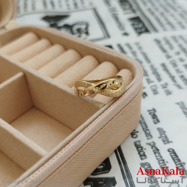 انگشتر زنانه تراش طلاروس رنگ ثابت طلایی ANG19930W