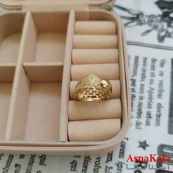 انگشتر زنانه تراش طلاروس رنگ ثابت طلایی ANG19936W