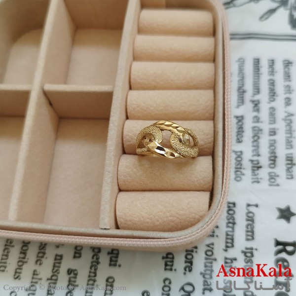 انگشتر زنانه تراش طلاروس رنگ ثابت طلایی ANG19942W