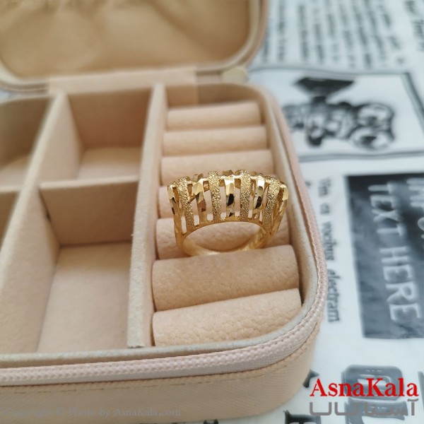 انگشتر زنانه تراش طلاروس رنگ ثابت طلایی ANG19946W