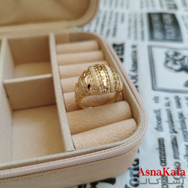 انگشتر زنانه تراش طلاروس رنگ ثابت مشابه طلا  ANG19957W