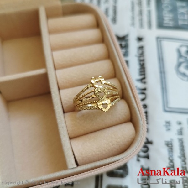 انگشتر زنانه تراش طلاروس رنگ ثابت مشابه طلا  ANG19961W