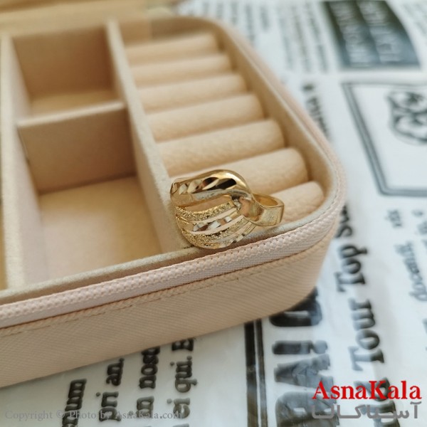 انگشتر زنانه تراش طلاروس رنگ ثابت مشابه طلا  ANG19962W