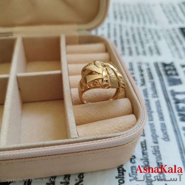 انگشتر زنانه تراش طلاروس رنگ ثابت مشابه طلا  ANG19971W