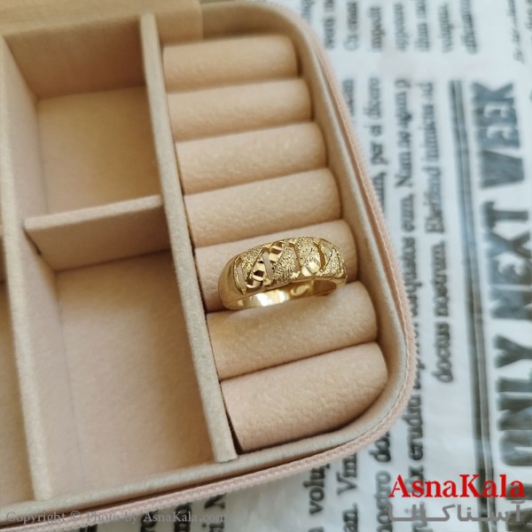 انگشتر زنانه تراش طلاروس رنگ ثابت مشابه طلا  ANG19975W