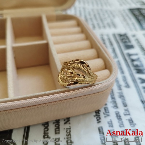 انگشتر زنانه تراش طلاروس رنگ ثابت مشابه طلا  ANG19978W