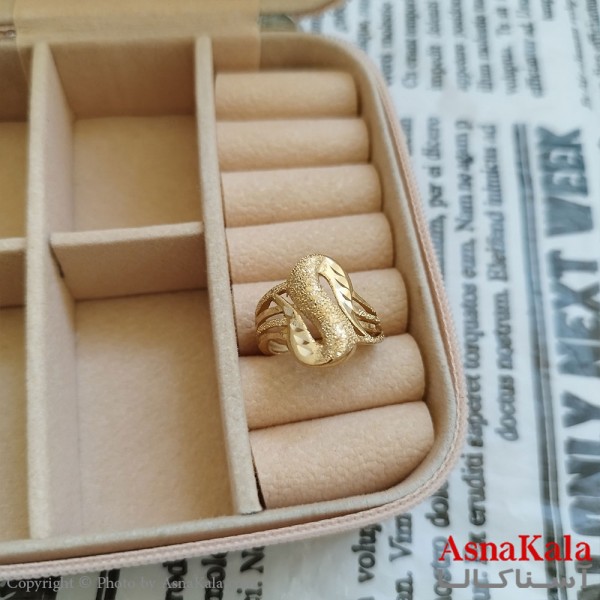 انگشتر زنانه تراش طلاروس رنگ ثابت مشابه طلا  ANG19993W