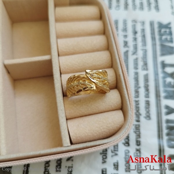 انگشتر زنانه تراش طلاروس رنگ ثابت مشابه طلا  ANG19996W