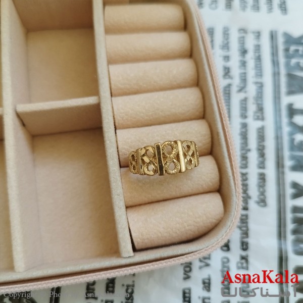 انگشتر زنانه تراش طلاروس رنگ ثابت مشابه طلا  ANG19998W