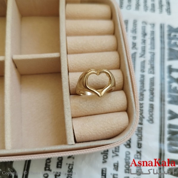 انگشتر زنانه تراش طلاروس رنگ ثابت مشابه طلا  ANG191006W