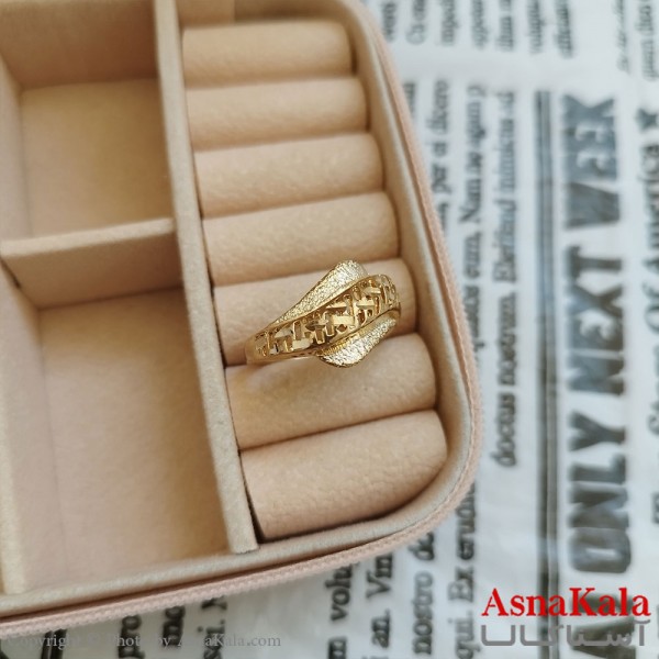 انگشتر زنانه تراش طلاروس رنگ ثابت مشابه طلا  ANG191013W