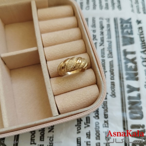 انگشتر زنانه تراش طلاروس رنگ ثابت مشابه طلا  ANG191015W