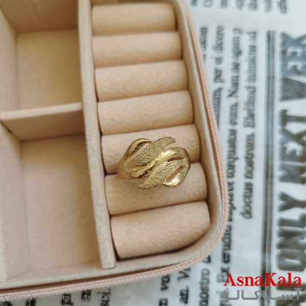 انگشتر زنانه تراش طلاروس رنگ ثابت مشابه طلا  ANG191016W