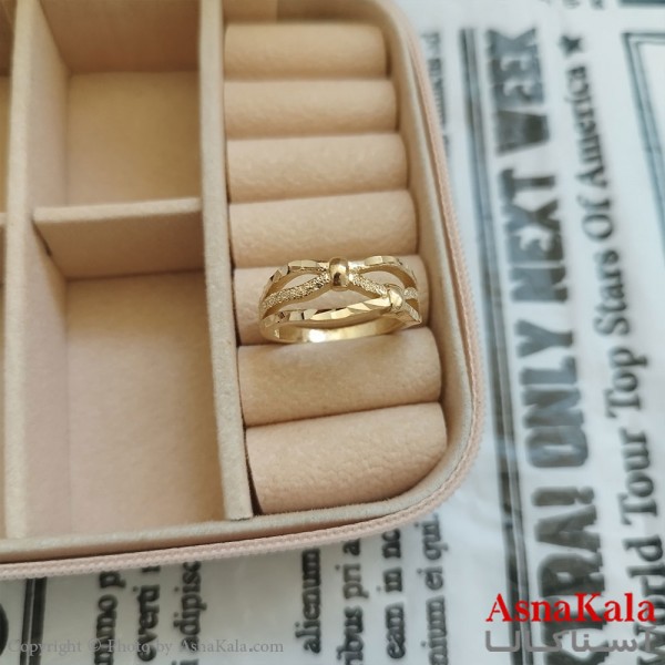 انگشتر زنانه تراش طلاروس رنگ ثابت مشابه طلا  ANG191031W