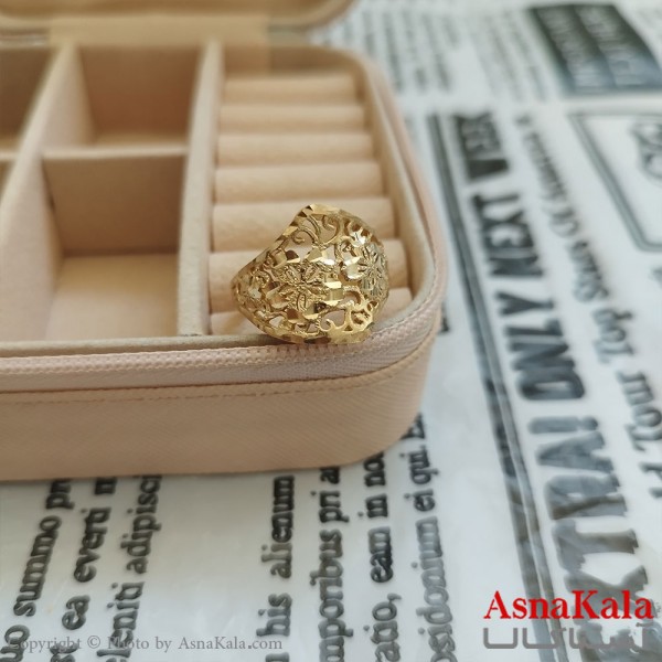 انگشتر زنانه تراش طلاروس رنگ ثابت مشابه طلا  ANG191034W