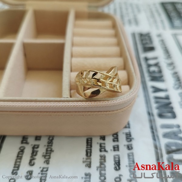 انگشتر زنانه تراش طلاروس رنگ ثابت مشابه طلا  ANG191038W