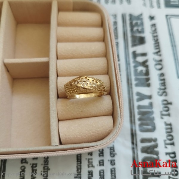 انگشتر زنانه تراش طلاروس رنگ ثابت مشابه طلا  ANG191043W