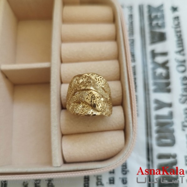 انگشتر زنانه تراش طلاروس رنگ ثابت مشابه طلا  ANG191044W