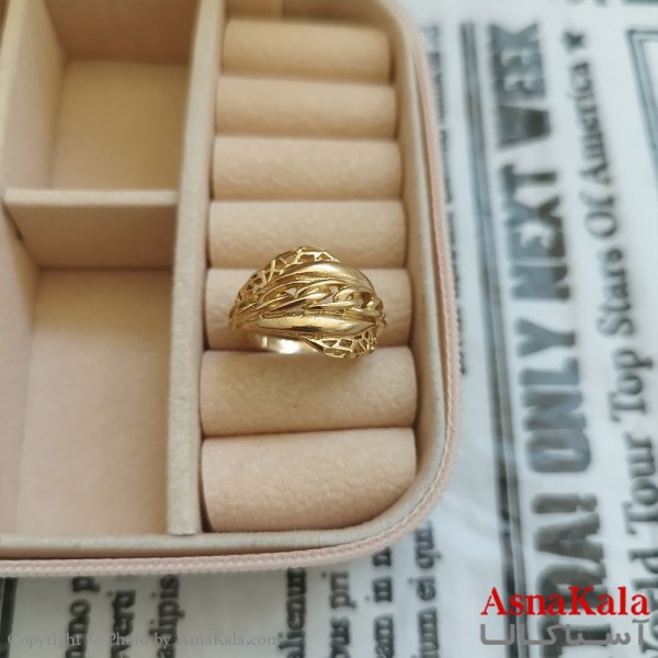 انگشتر زنانه تراش طلاروس رنگ ثابت مشابه طلا  ANG191046W