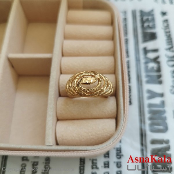 انگشتر زنانه تراش طلاروس رنگ ثابت مشابه طلا  ANG191056W