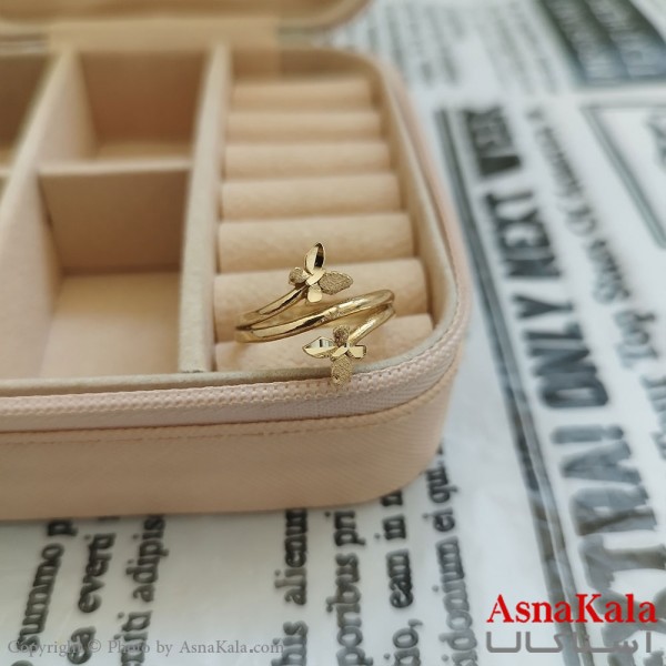 انگشتر زنانه تراش طلاروس رنگ ثابت مشابه طلا  ANG191059W