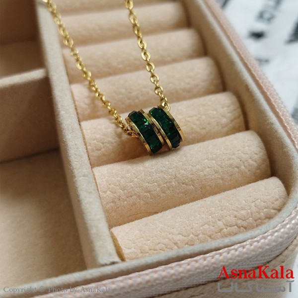 گردنبند گوی طلایی دخترانه استیل با زنجیر 45 سانتی متر کد GNB162091W