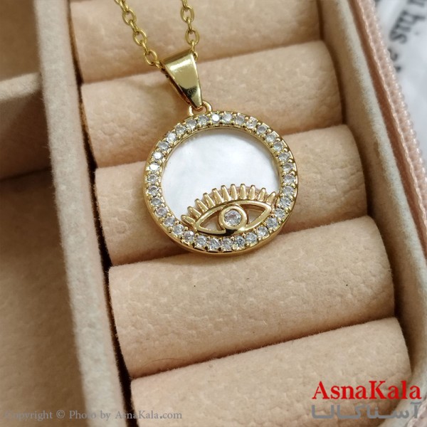 گردنبند طلایی دخترانه استیل با زنجیر 45 سانتی متر کد GNB162104W