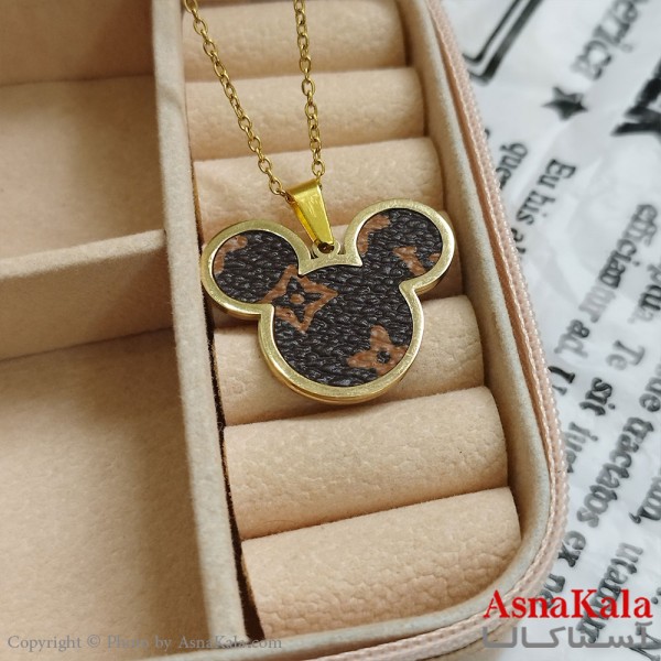 گردنبند طلایی دخترانه استیل با زنجیر 45 سانتی متر کد GNB162108W