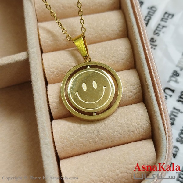 گردنبند طلایی دخترانه استیل با زنجیر 45 سانتی متر کد GNB162109W