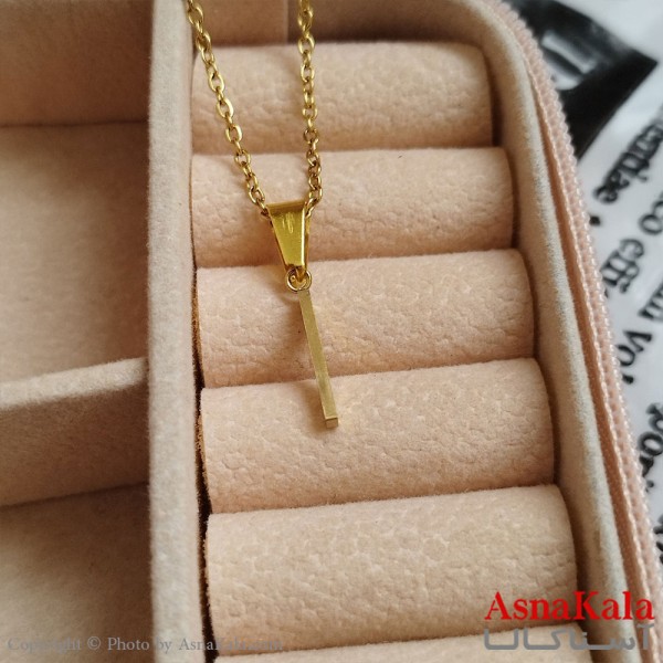 گردنبند طلایی دخترانه استیل با زنجیر 45 سانتی متر کد GNB162136W