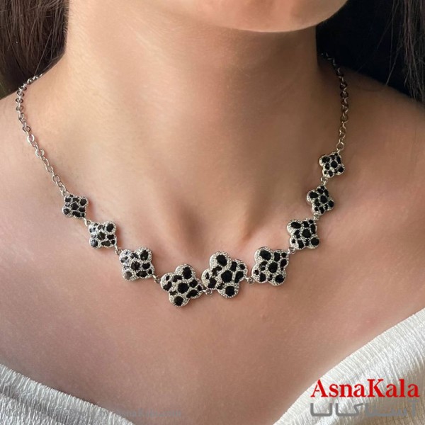 گردنبند نقره ای دخترانه استیل کد GNB162148W