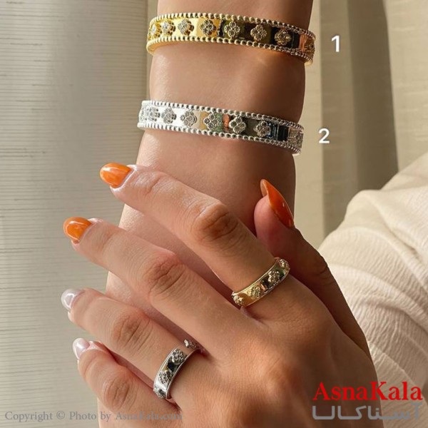 ست زنانه ون کلیف شامل  بنگل و انگشتر ونکلیف  کد  NIM141050W