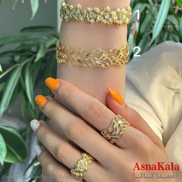 ست زنانه نگیندار شامل  بنگل و انگشتر  کد  NIM141056W