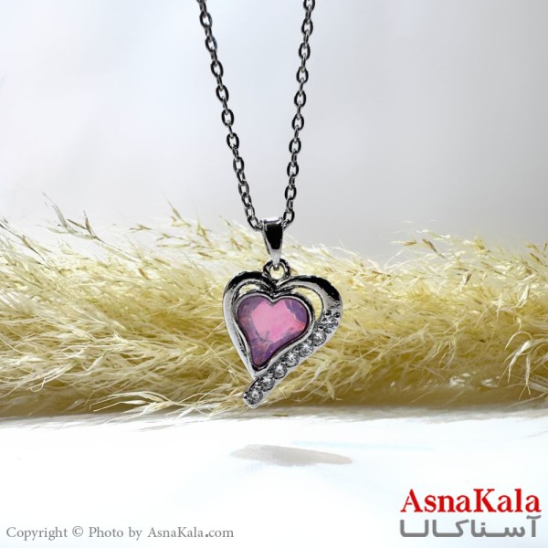 گردنبند نقره ای دخترانه استیل کد GNB162158W