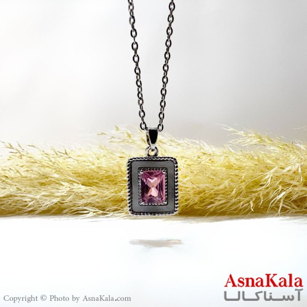 گردنبند نقره ای دخترانه استیل کد GNB162161W