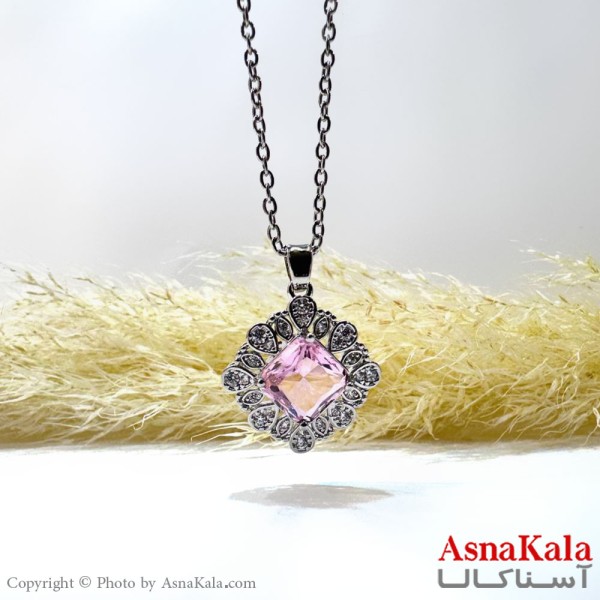 گردنبند نقره ای دخترانه استیل کد GNB162164W