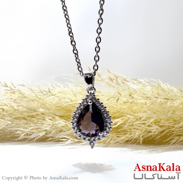 گردنبند نقره ای دخترانه استیل کد GNB162167W