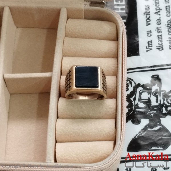 انگشتر طلاروس مردانه نگیندار کد ANG191061W